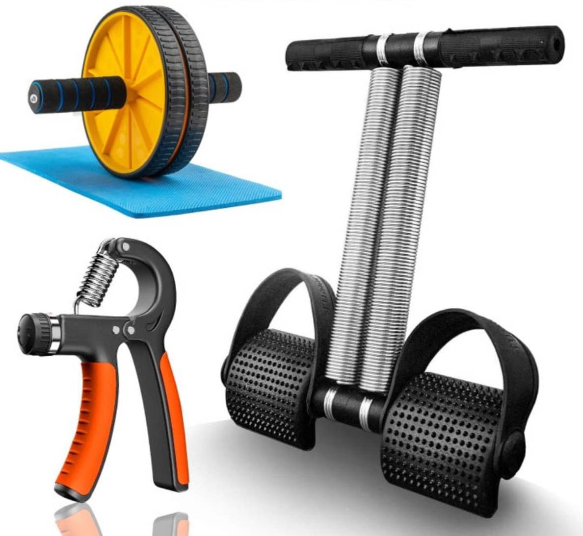 MAGZI- DOUBLE SPRING TUMMY TRIMMER -AB WHEEL- R-HAND GRIP MAGZI- DOUBLE SPRING TUMMY TRIMMER -AB WHEEL- R-HAND GRIP