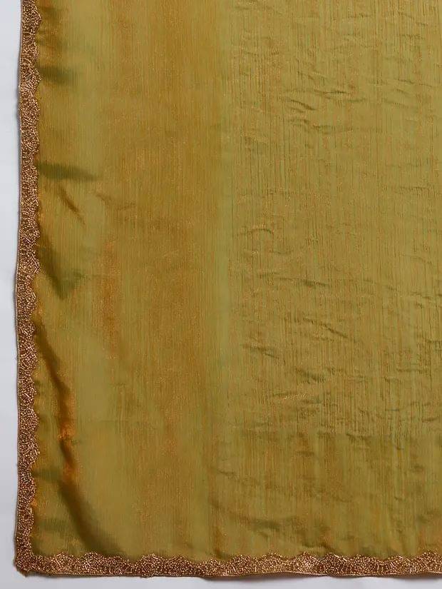 Madhav Art Chiffon Embroidered Regular Saree With Unstitched Blouse Piece ( Gold ) Madhav Art Chiffon Embroidered Regular Saree With Unstitched Blouse Piece ( Gold )