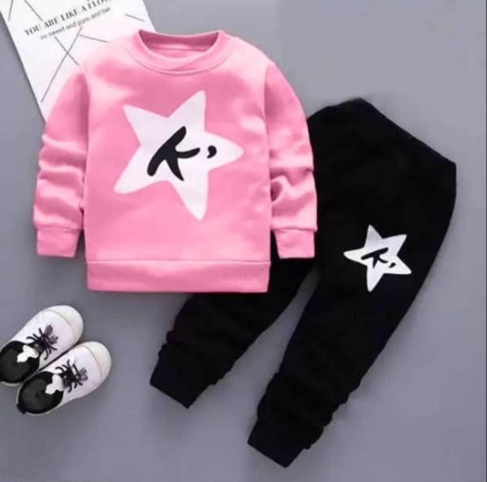     			New Generation Pack of 1 Unisex Cotton Blend T-Shirt & Trackpants Set ( Pink )