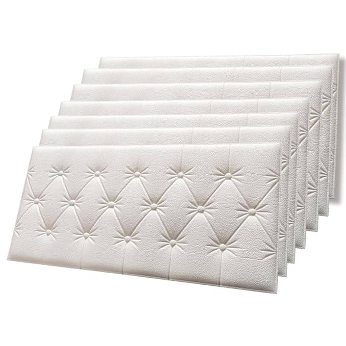     			PEESTI Self-Adhesive Waterproof PE Foam 3D Wall Panels Wallpaper Sticker for Bathroom, Living Room, and Home Decoration |Soft Cushion Wallpaper for Bed (35 x 70cm)