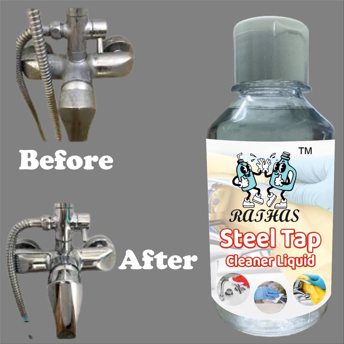 RATHAS Bathroom Cleaner Ready to Use Liquid CITRUS 200 RATHAS Bathroom Cleaner Ready to Use Liquid CITRUS 200