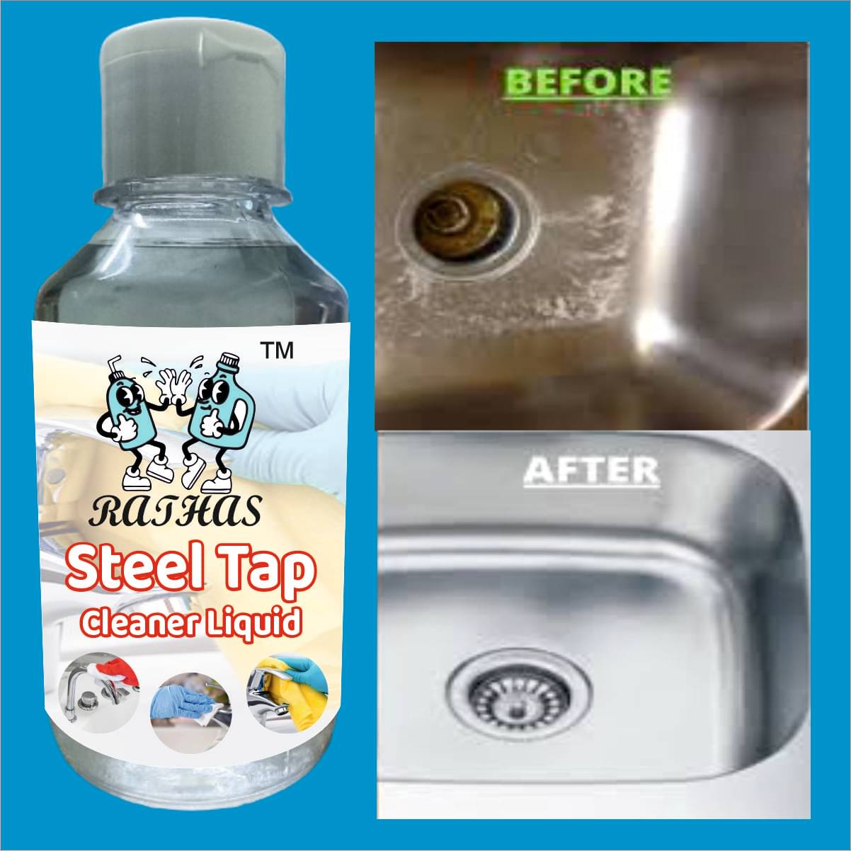 RATHAS Sink Cleaner Ready to Use Liquid CITRUS 200 RATHAS Sink Cleaner Ready to Use Liquid CITRUS 200