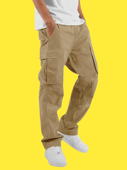     			REKHOLA Regular Men's Cargos - Khaki ( Pack of 1 )