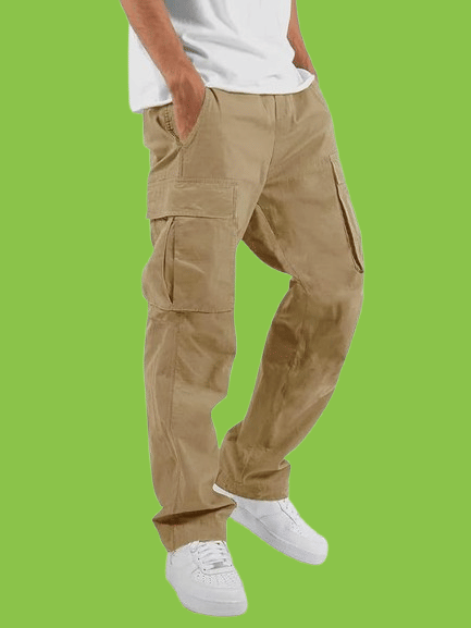     			REKHOLA Regular Men's Cargos - Khaki ( Pack of 1 )
