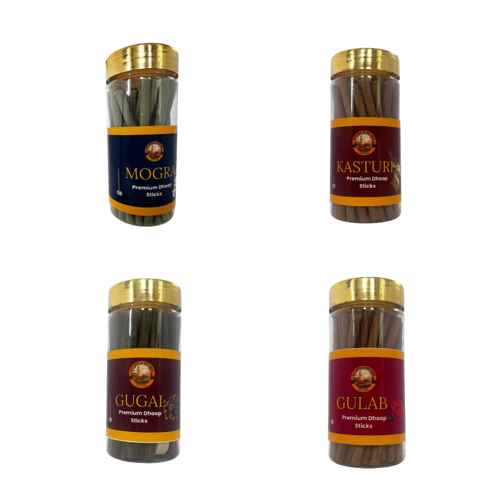 SATTVAPUJA Incense Dhoop Sticks Guggal,Rose,Kasturi,Mogra 400 gm ( Pack of 4 ) SATTVAPUJA Incense Dhoop Sticks Guggal,Rose,Kasturi,Mogra 400 gm ( Pack of 4 )