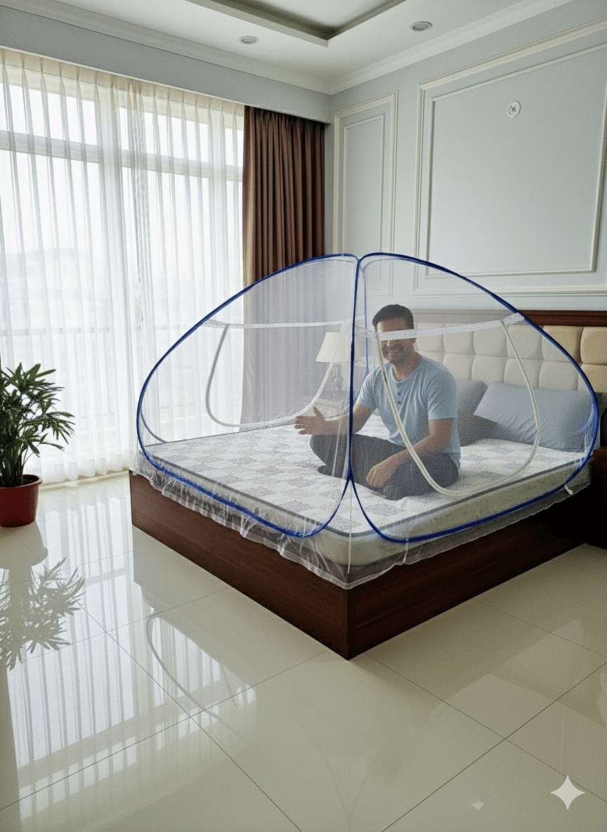     			SIFRA White Polyester Tent Baby Mosquito Net ( Pack of 1 )