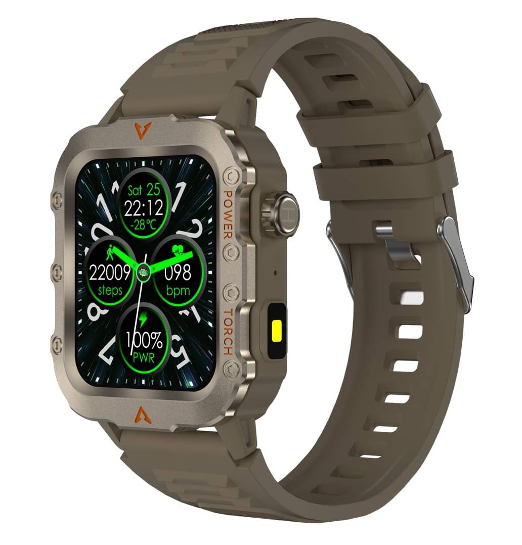 SKYRISE Sports Edition Smartwatch | Heart Rate | Steps | Wireless Charging Smartwatch (Brown Strap, 1.73 Inch Big Sunlight Proof Display) SKYRISE Sports Edition Smartwatch | Heart Rate | Steps | Wireless Charging Smartwatch (Brown Strap, 1.73 Inch Big Sunlight Proof Display)