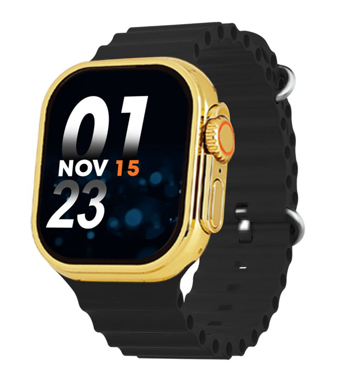 SKYRISE Ultra Max Golden Edition Smartwatch | Heart Rate | Steps | Wireless Charging Smartwatch (Black Strap, 2.01 Inch Big Sunlight Proof Display) SKYRISE Ultra Max Golden Edition Smartwatch | Heart Rate | Steps | Wireless Charging Smartwatch (Black Strap, 2.01 Inch Big Sunlight Proof Display)