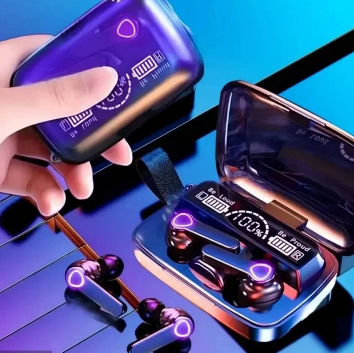     			SURYASH ENTERPRISES M19 Bluetooth True Wireless (TWS) In Ear 20 Hours Playback Fast charging,Powerfull bass IPX4(Splash & Sweat Proof) Black