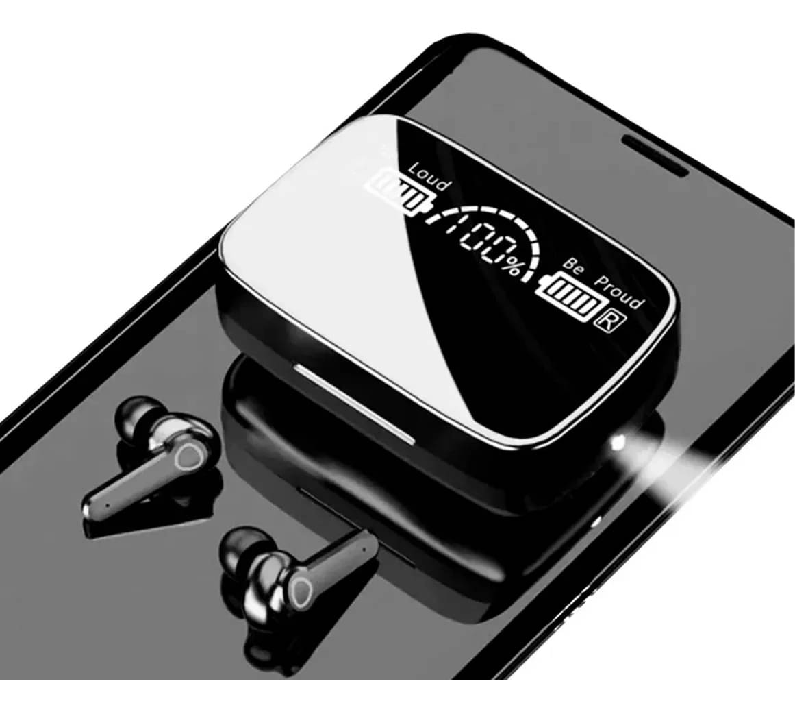     			SURYASH ENTERPRISES M19  True Wireless Earbud Bluetooth True Wireless (TWS) In Ear 20 Hours Playback Fast charging,Powerfull bass IPX4(Splash & Sweat Proof) Black
