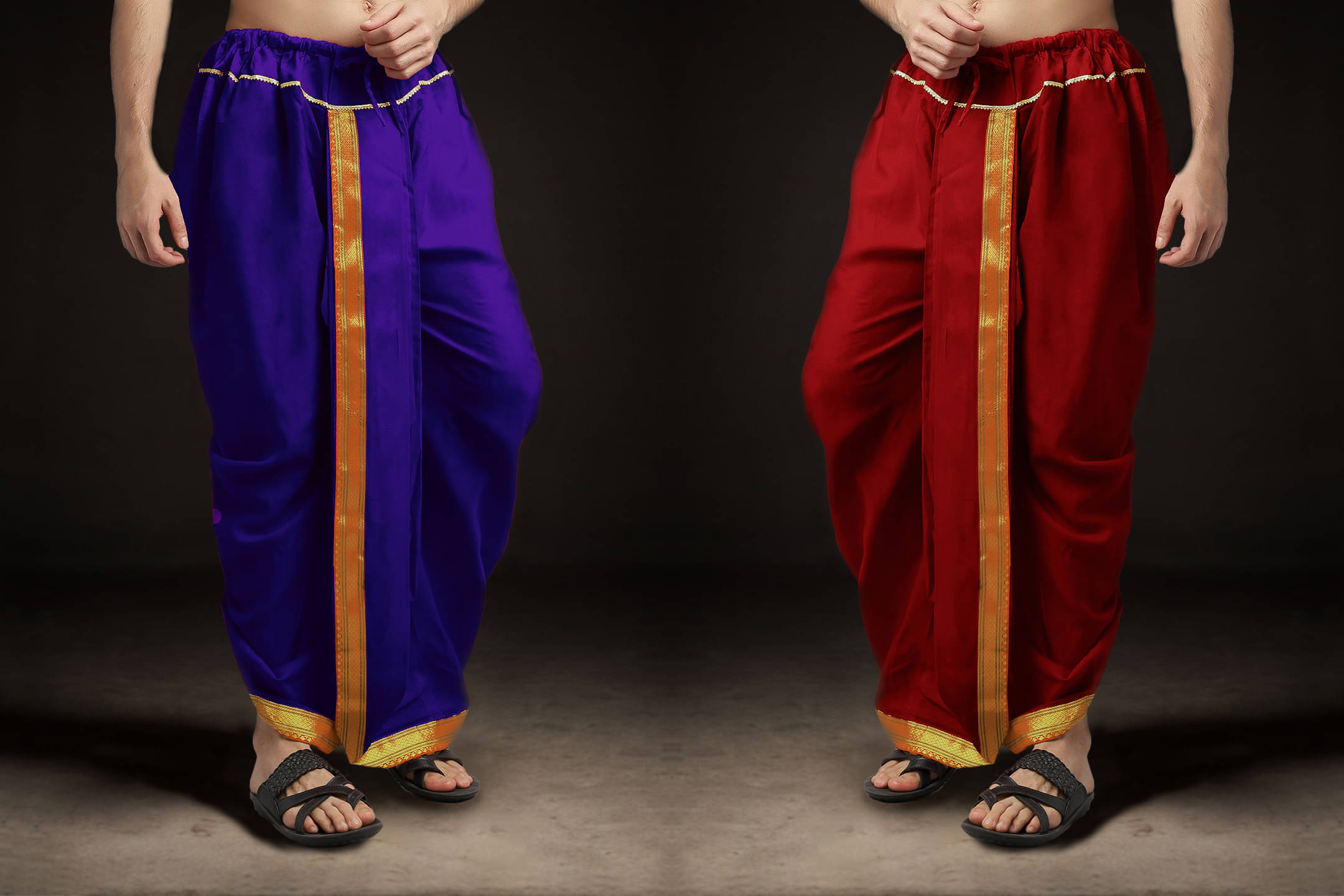 Spewim Polyester Men's Dhoti Red ( Pack of 2 ) Spewim Polyester Men's Dhoti Red ( Pack of 2 )