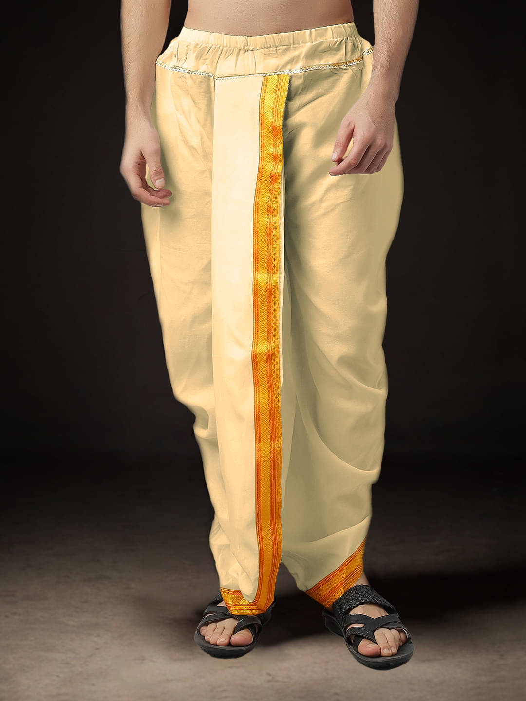 Spewim Polyester Men's Dhoti Cream ( Pack of 1 )     			Spewim Polyester Men's Dhoti Cream ( Pack of 1 )