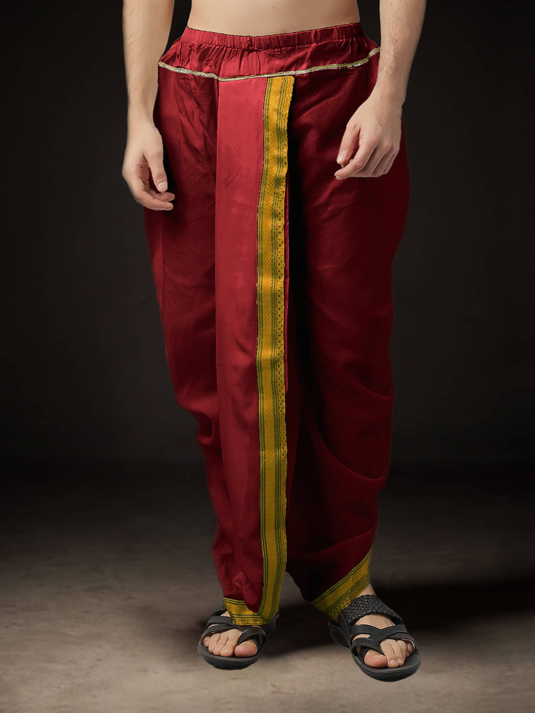 Spewim Polyester Men's Dhoti Maroon ( Pack of 1 ) Spewim Polyester Men's Dhoti Maroon ( Pack of 1 )