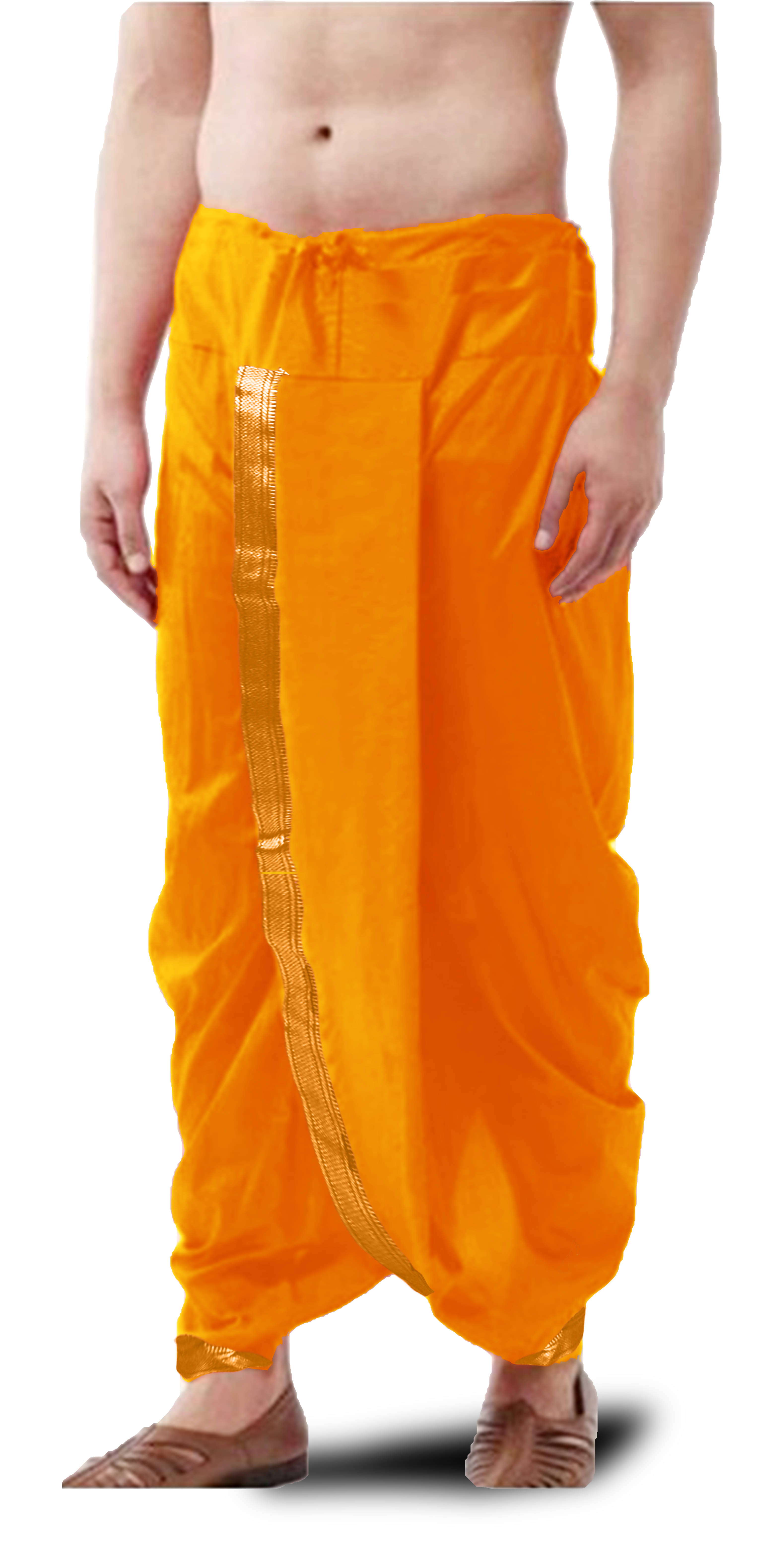     			Spewim Polyester Men's Dhoti Orange ( Pack of 1 )