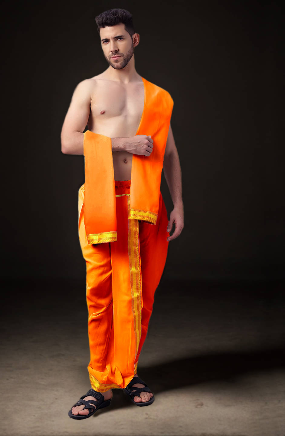     			Spewim Polyester Men's Dhoti Multicolor ( Pack of 1 )