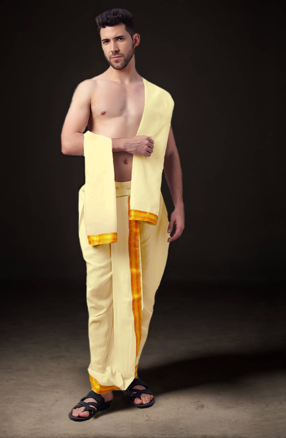 Spewim Polyester Men's Dhoti Blue ( Pack of 1 ) Spewim Polyester Men's Dhoti Blue ( Pack of 1 )