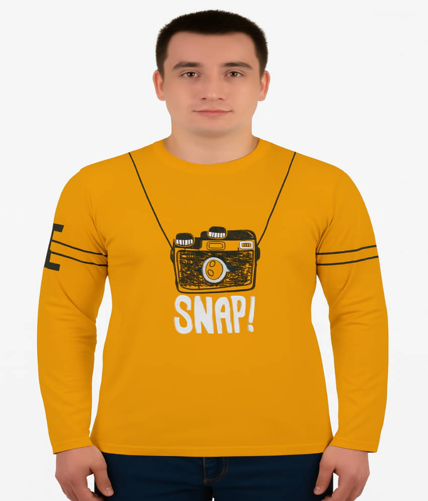 Stelino Men Cotton Blend Regular Fit Self Design T-Shirt ( Yellow ) Stelino Men Cotton Blend Regular Fit Self Design T-Shirt ( Yellow )