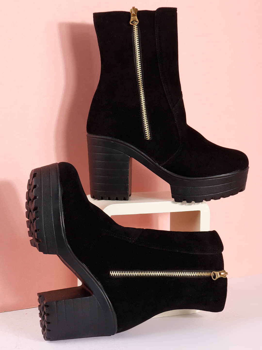 Try me Black Women's Ankle Length Boots Try me Black Women's Ankle Length Boots