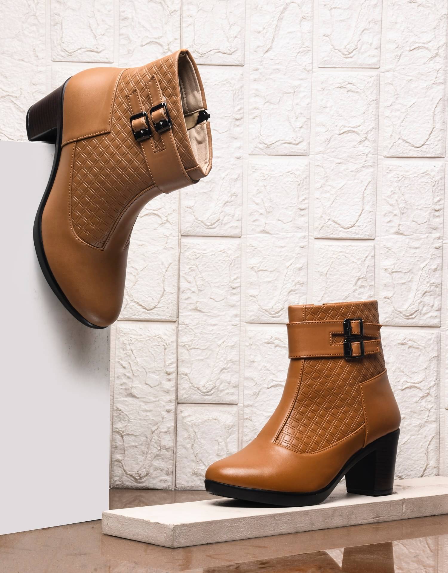 Try me Tan Women's Ankle Length Boots Try me Tan Women's Ankle Length Boots