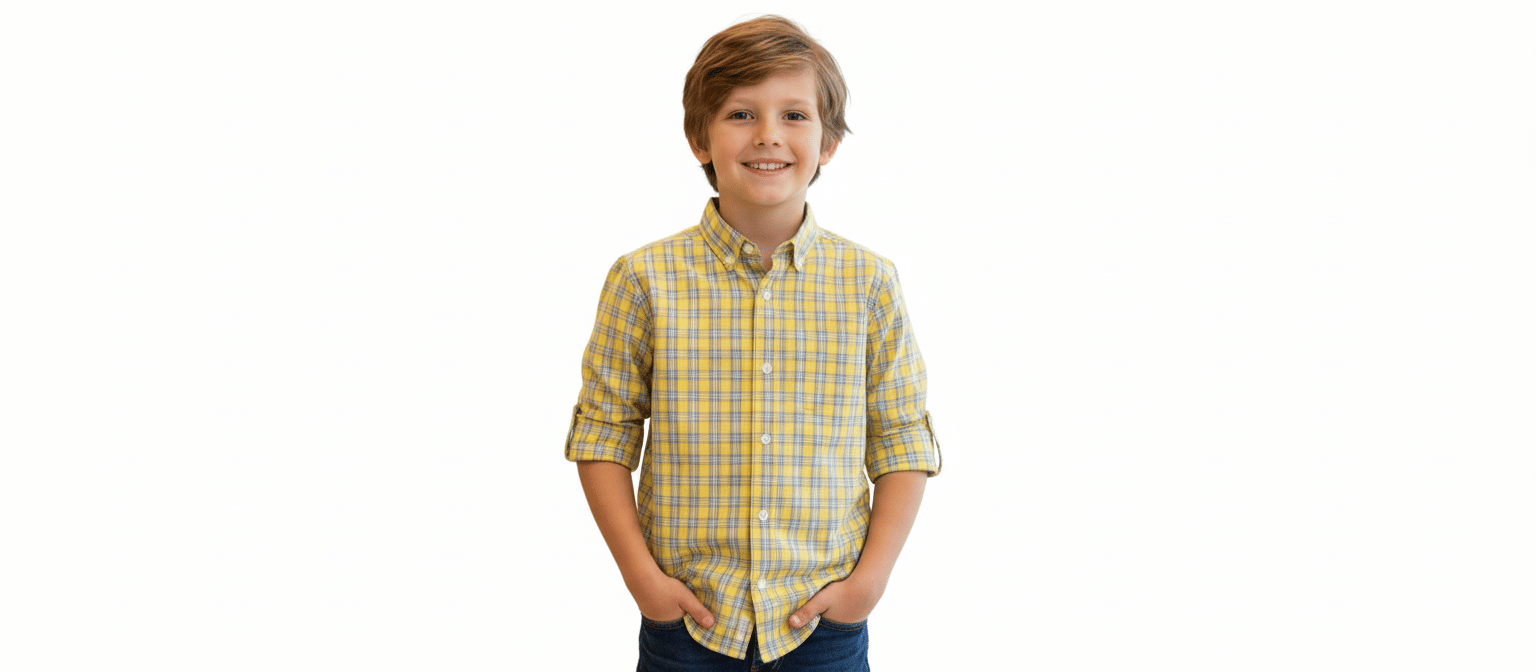 Under Fourteen Only Pack of 1 Boys 100% Cotton Full Sleeves Shirt ( Yellow )     			Under Fourteen Only Pack of 1 Boys 100% Cotton Full Sleeves Shirt ( Yellow )