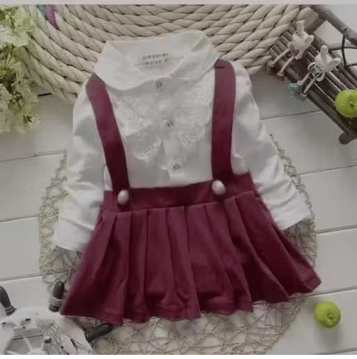 WARSI BROTHER''S Crepe Frock For Baby Girls ( Pack of 1 , Wine )     			WARSI BROTHER''S Crepe Frock For Baby Girls ( Pack of 1 , Wine )