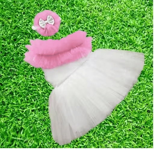     			WARSI BROTHER''S Net Frock For Baby Girls ( Pack of 1 , Pink )