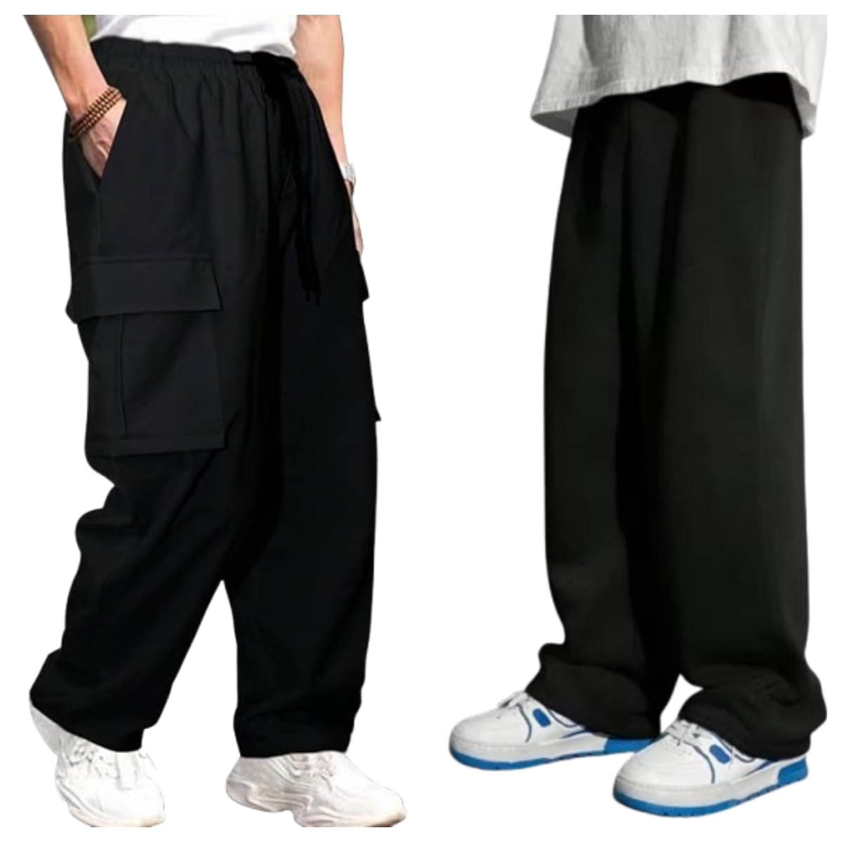     			attitude start of fashion Black Lycra Men's Joggers ( Pack of 2 )