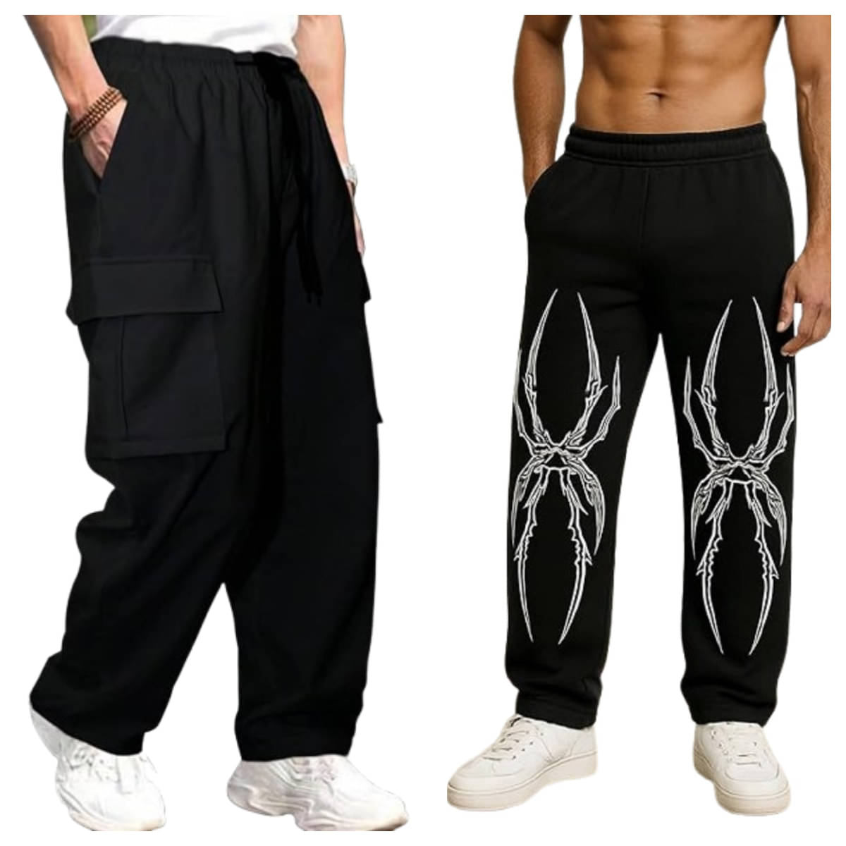     			attitude start of fashion Black Lycra Men's Joggers ( Pack of 2 )