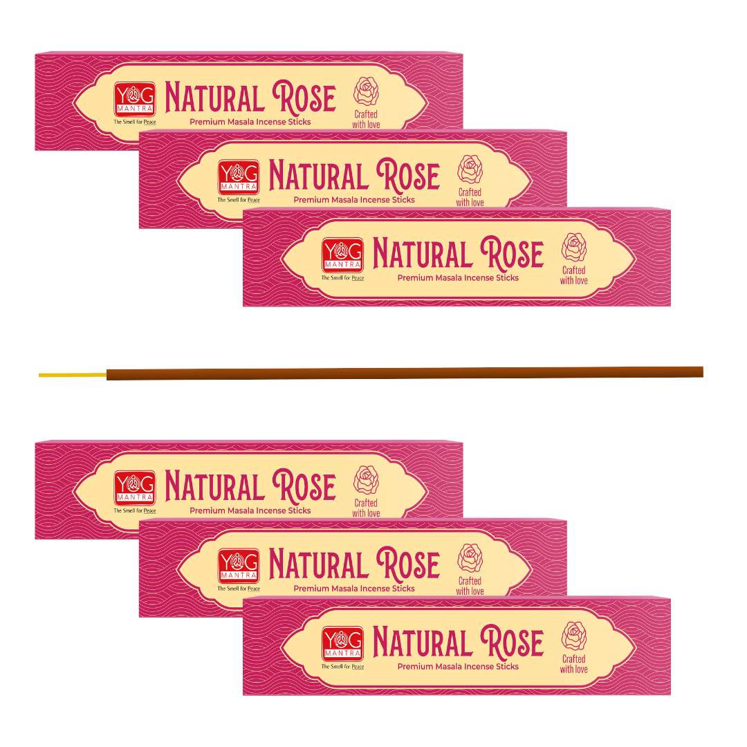     			yogmantra Incense Stick Natural,Rose 50 gm ( Pack of 6 )