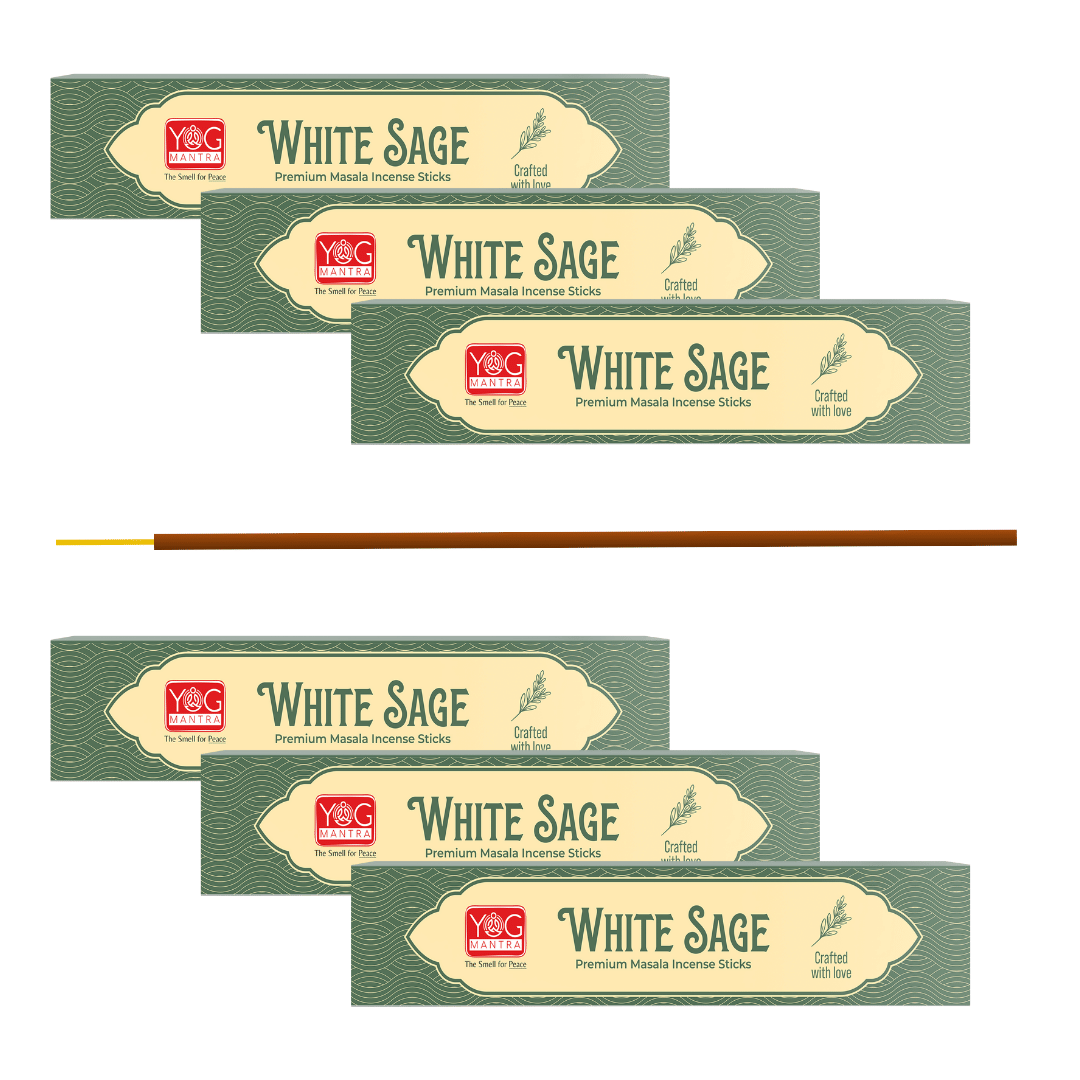     			yogmantra Incense Stick White Sage 50 gm ( Pack of 6 )