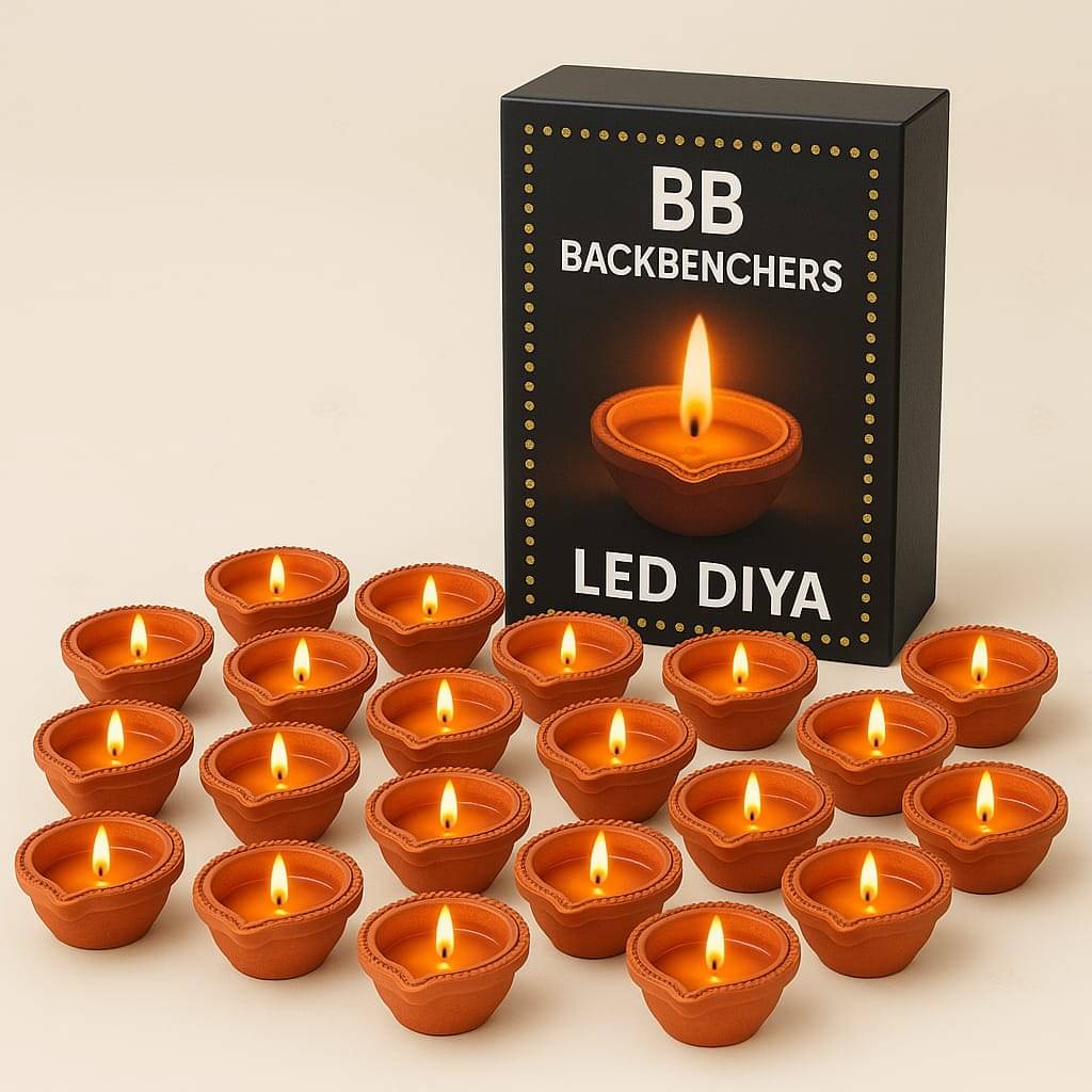     			BB BACKBENCHERS Beige LED Tea Light Candle 4 cm ( Pack of 25 )