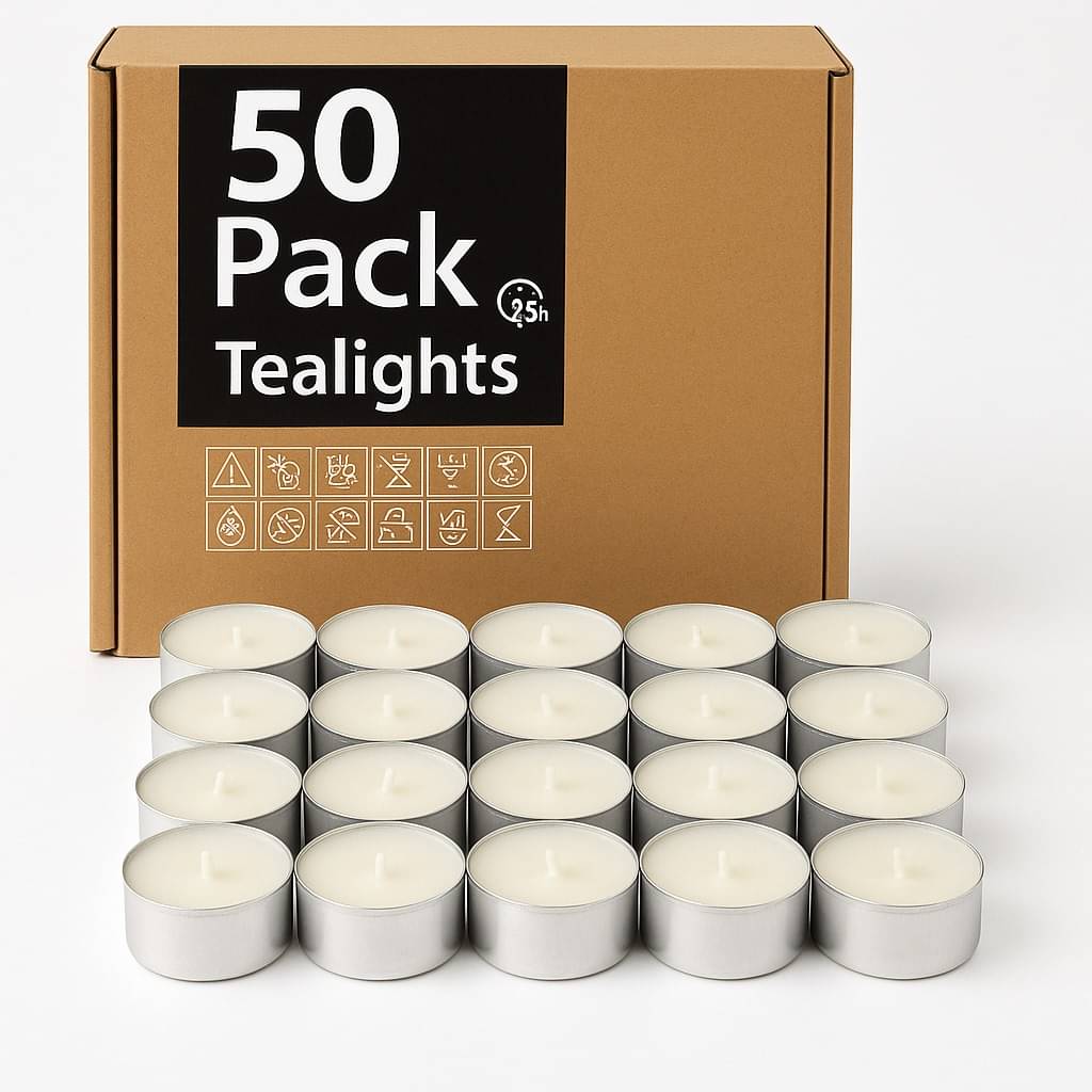 BB BACKBENCHERS Off White Wax Tea Light Candle 1 cm ( Pack of 50 ) BB BACKBENCHERS Off White Wax Tea Light Candle 1 cm ( Pack of 50 )
