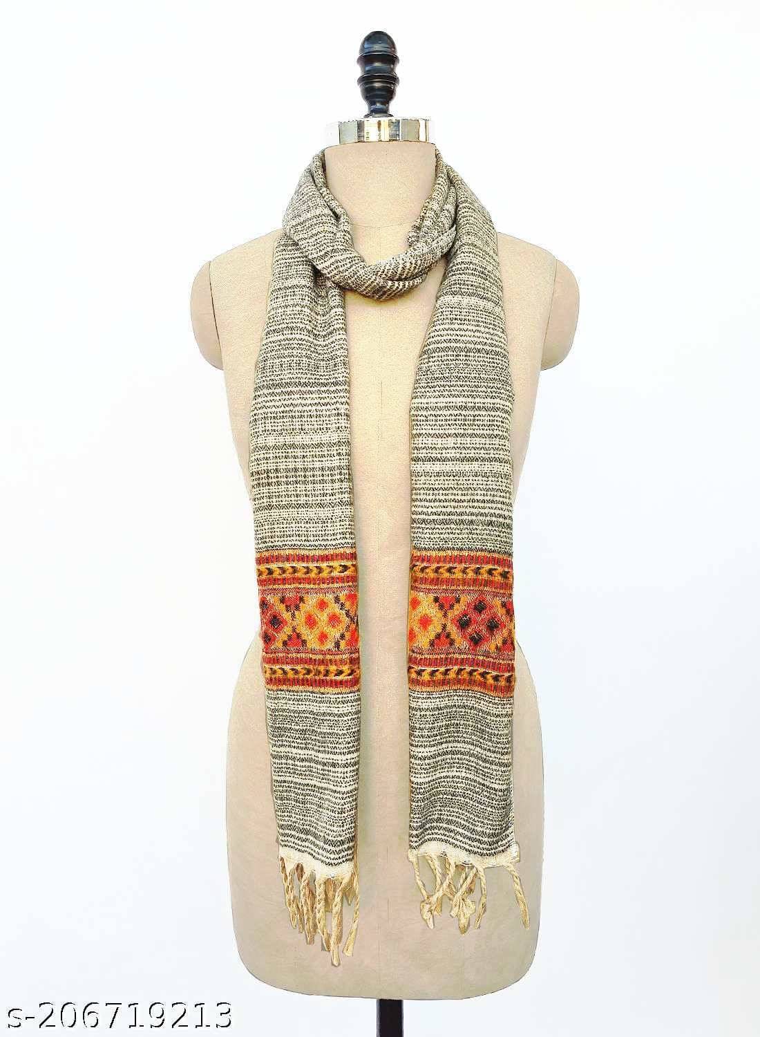     			CAT BUNNY Cream Woolen Men's Stoles ( Pack of 1 )