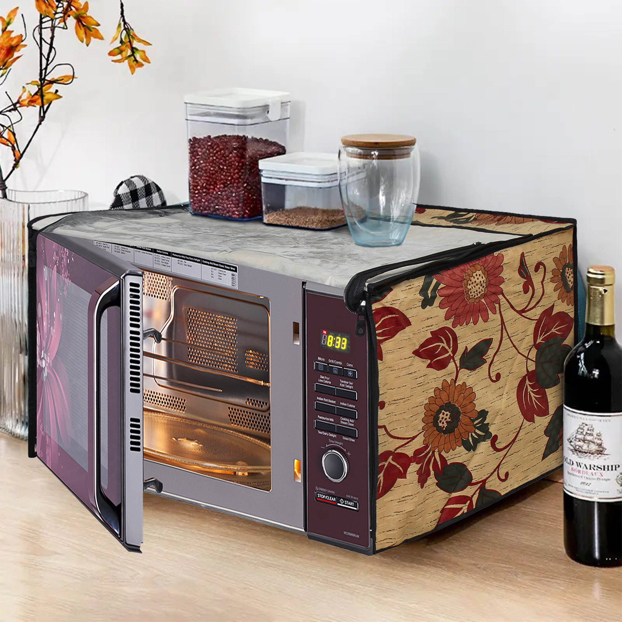 Dream Care Single PVC Beige Microwave Oven Cover -     			Dream Care Single PVC Beige Microwave Oven Cover -