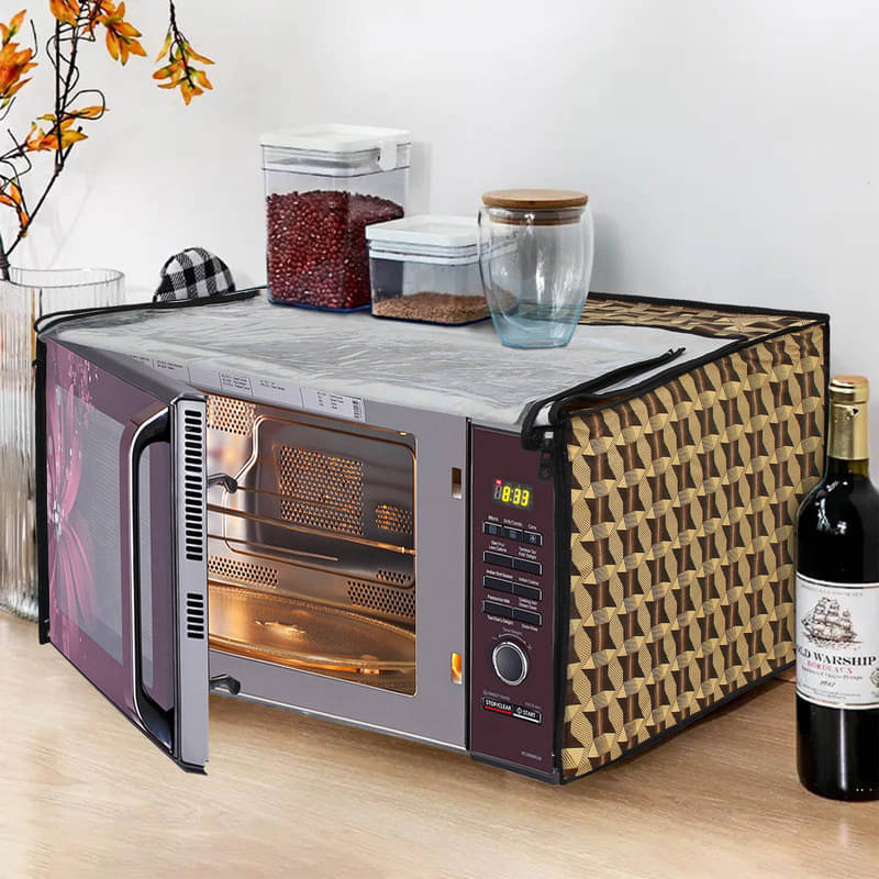 Dream Care Single PVC Brown Microwave Oven Cover -     			Dream Care Single PVC Brown Microwave Oven Cover -