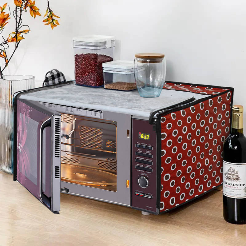     			Dream Care Single PVC Maroon Microwave Oven Cover -
