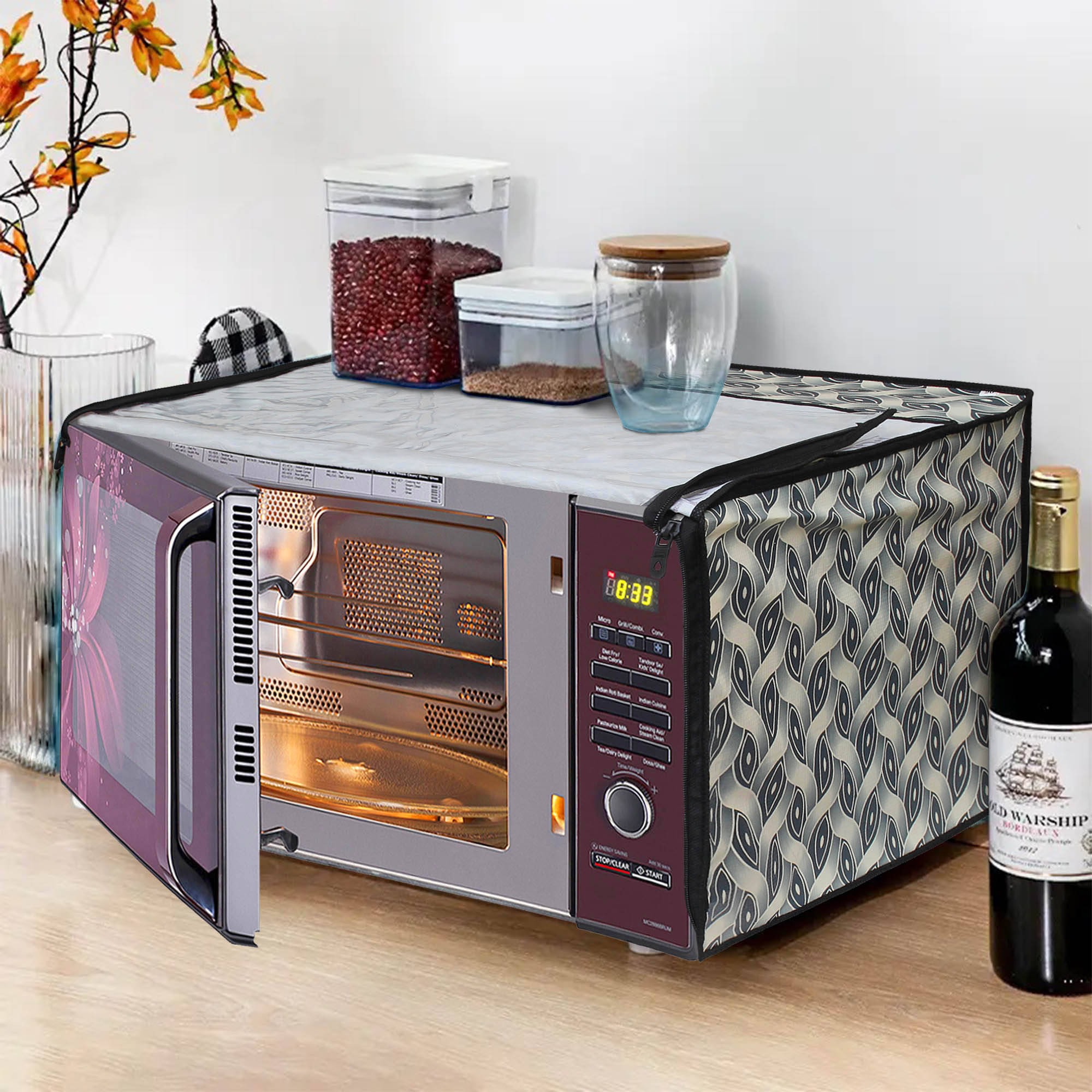 Dream Care Single PVC Silver Microwave Oven Cover -     			Dream Care Single PVC Silver Microwave Oven Cover -