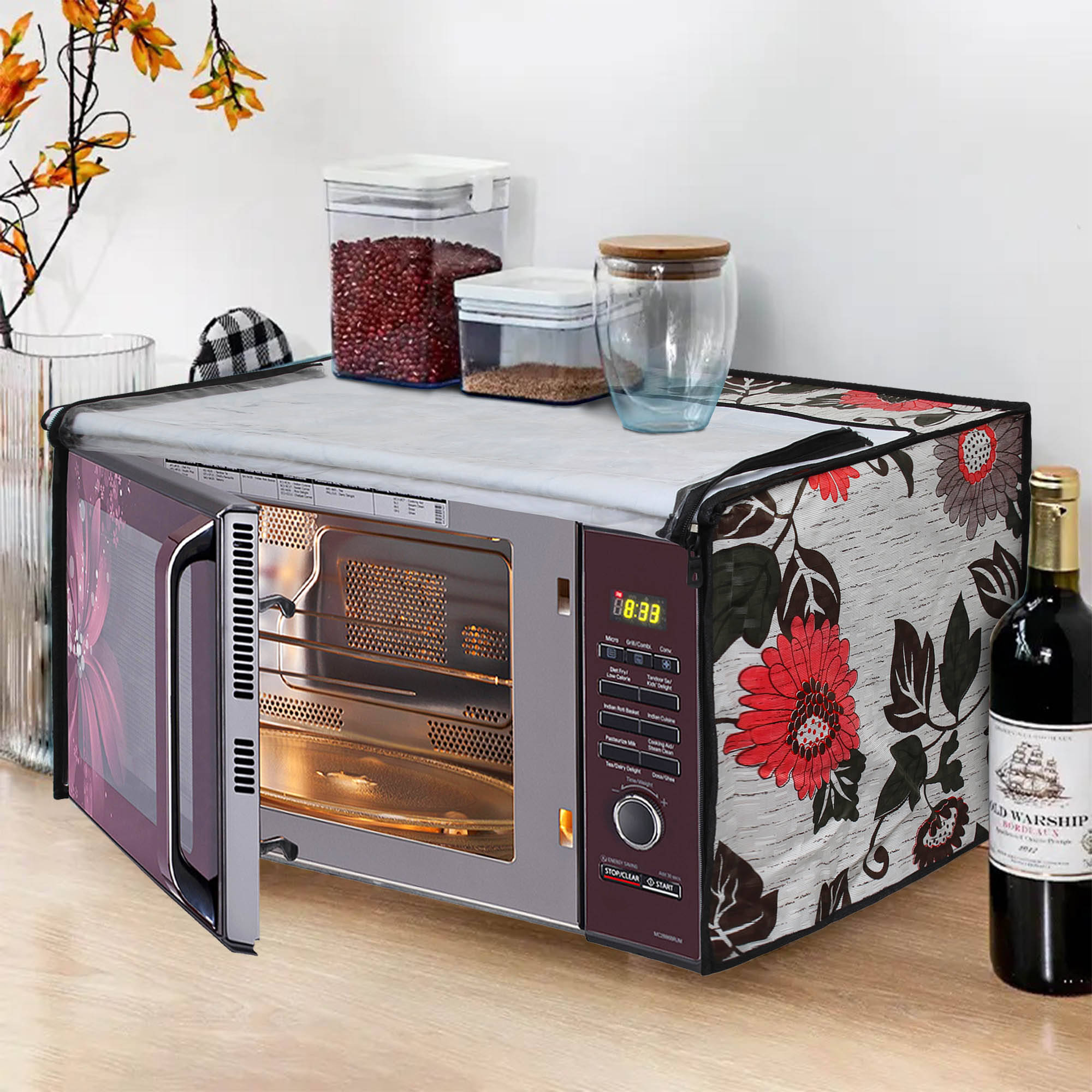 Dream Care Single PVC White Microwave Oven Cover -     			Dream Care Single PVC White Microwave Oven Cover -