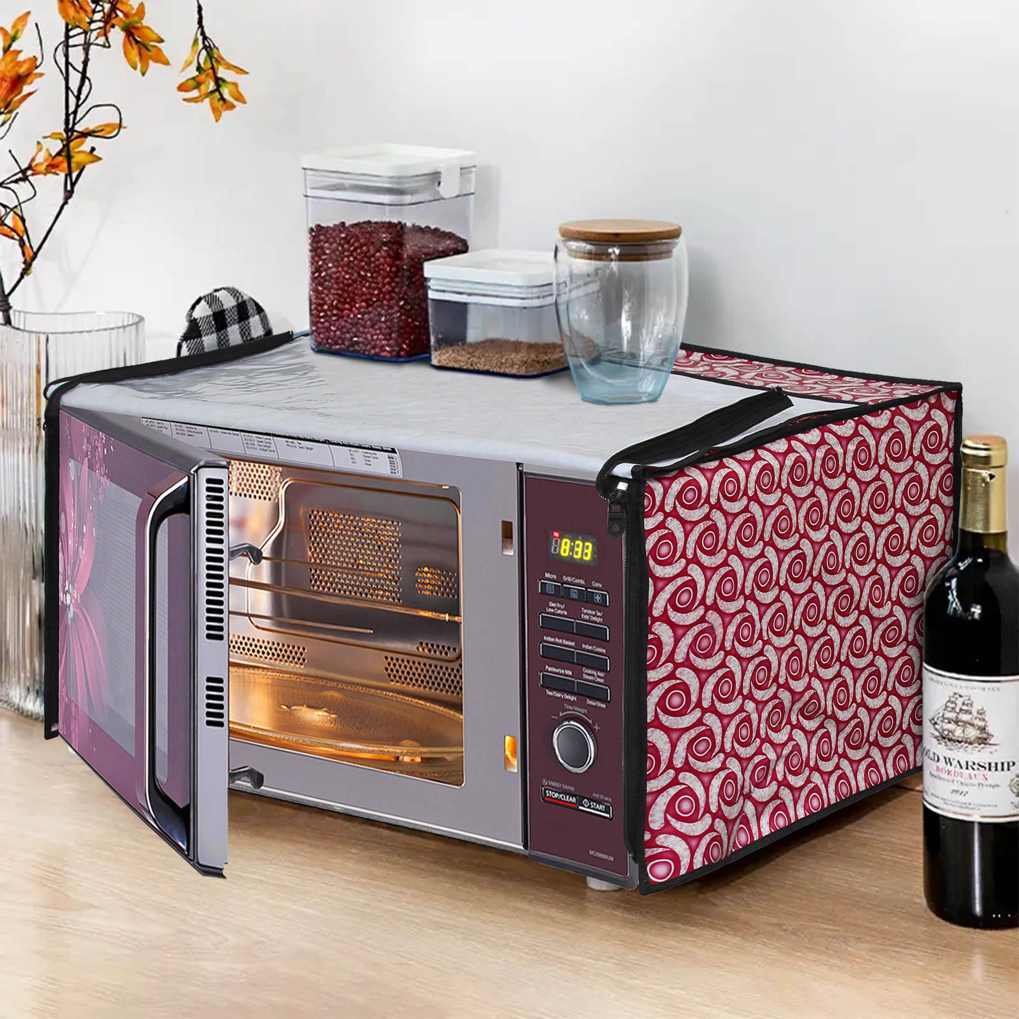 Dream Care Single PVC White Microwave Oven Cover -     			Dream Care Single PVC White Microwave Oven Cover -