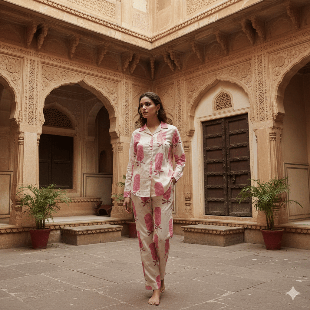    			Flavia Creation Women Printed Shirt With Trousers Co-Ord Set ( Multi Color )
