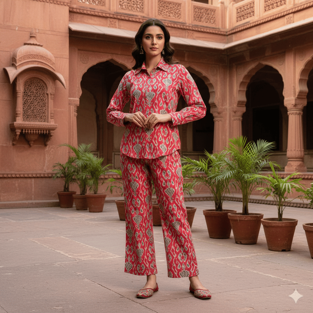     			Flavia Creation Women Printed Shirt With Trousers Co-Ord Set ( Multi Color )