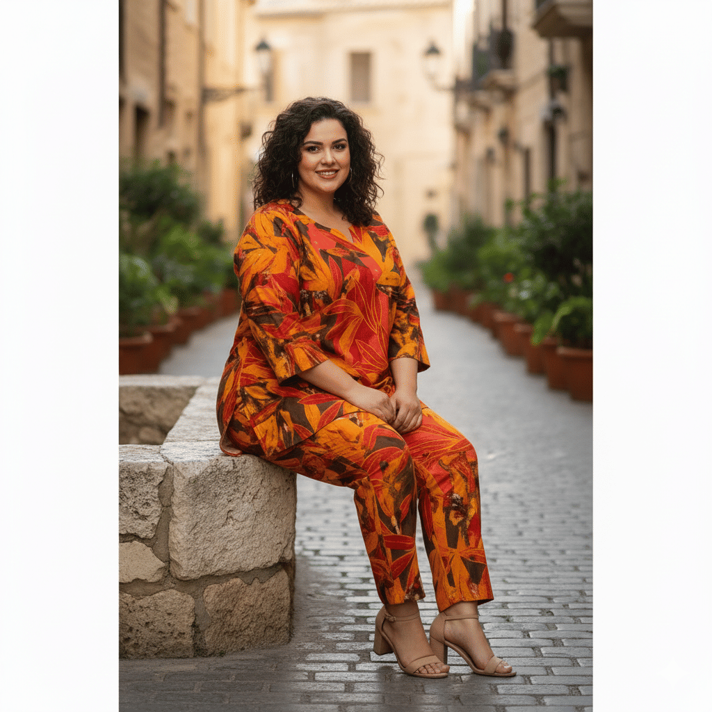     			Flavia Creation Women Top With Trousers Co-Ord Set ( Multi Color )