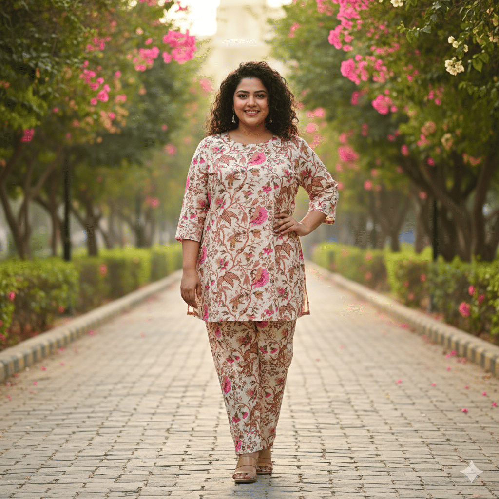 Flavia Creation Women Top With Trousers Co-Ord Set ( Multi Color )