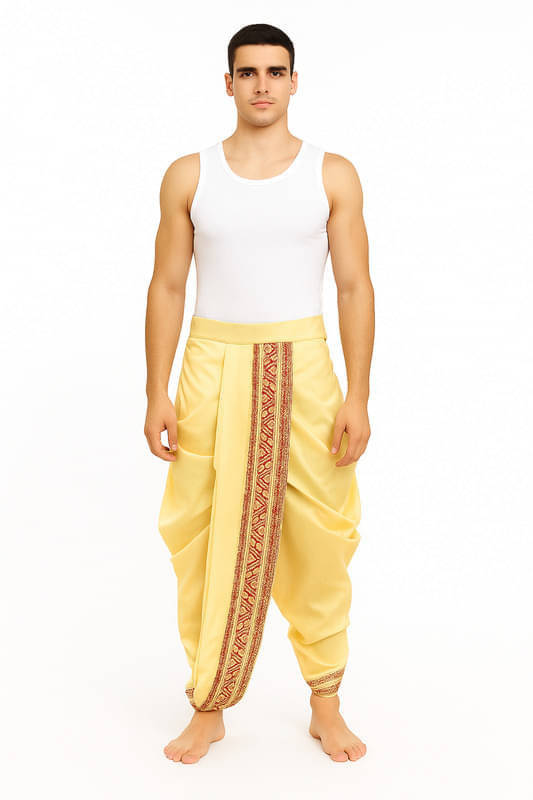 Franscart Silk Men's Dhoti Beige ( Pack of 1 ) Franscart Silk Men's Dhoti Beige ( Pack of 1 )