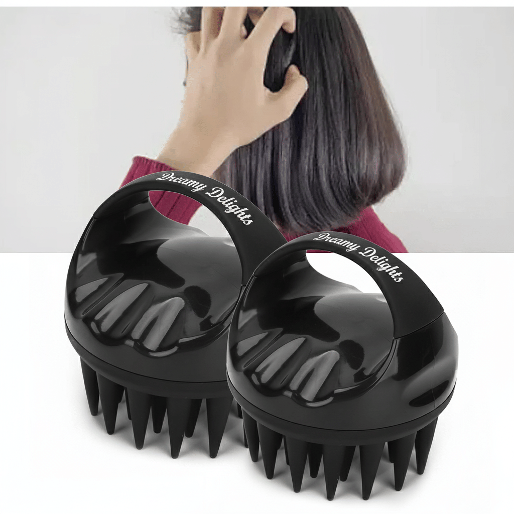     			Hair Scalp Massager Shampoo Brush with Soft Silicone Bristles