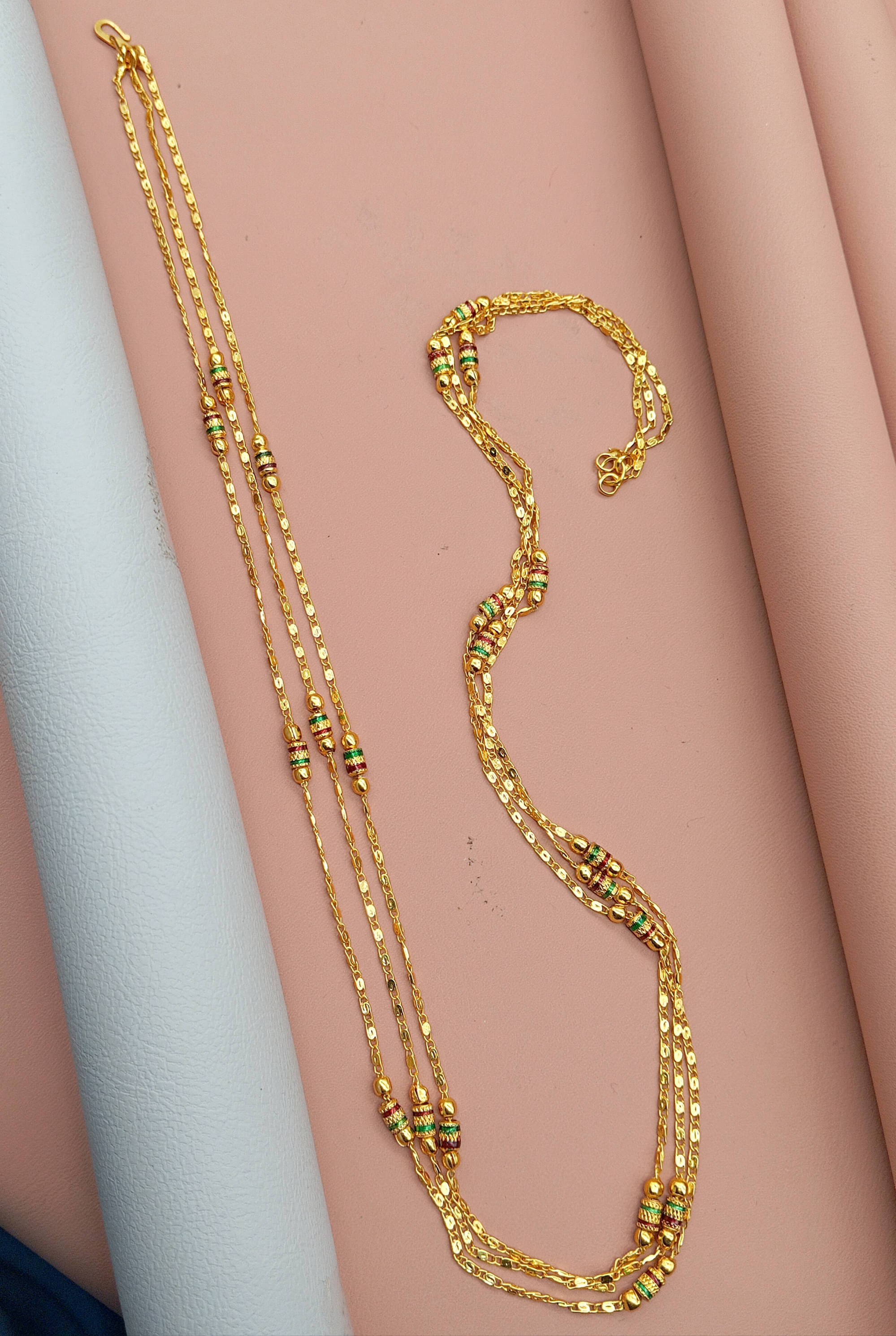     			KRIMO Gold Brass Necklace ( Pack of 1 )