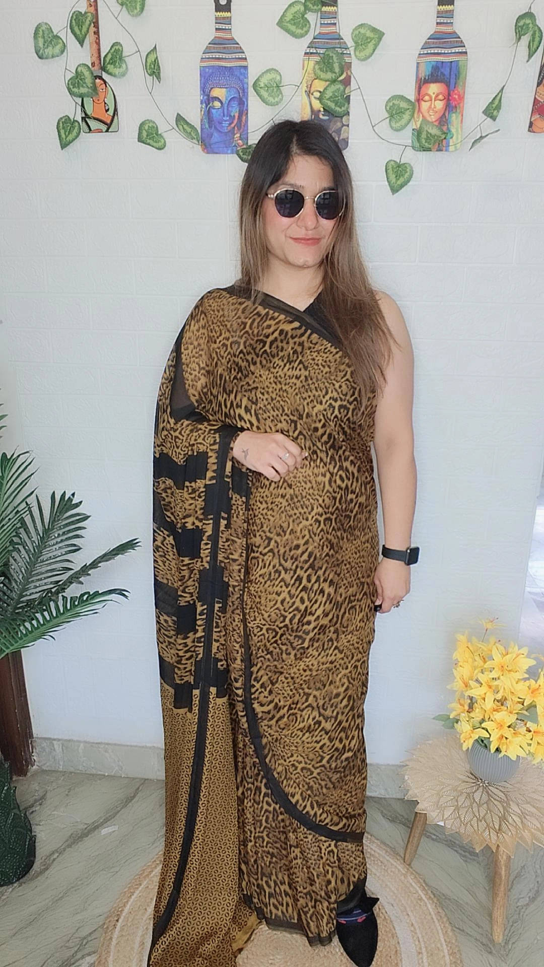 Kashvi Sarees Georgette Printed Ilkal Saree With Unstitched Blouse Piece ( Yellow )     			Kashvi Sarees Georgette Printed Ilkal Saree With Unstitched Blouse Piece ( Yellow )