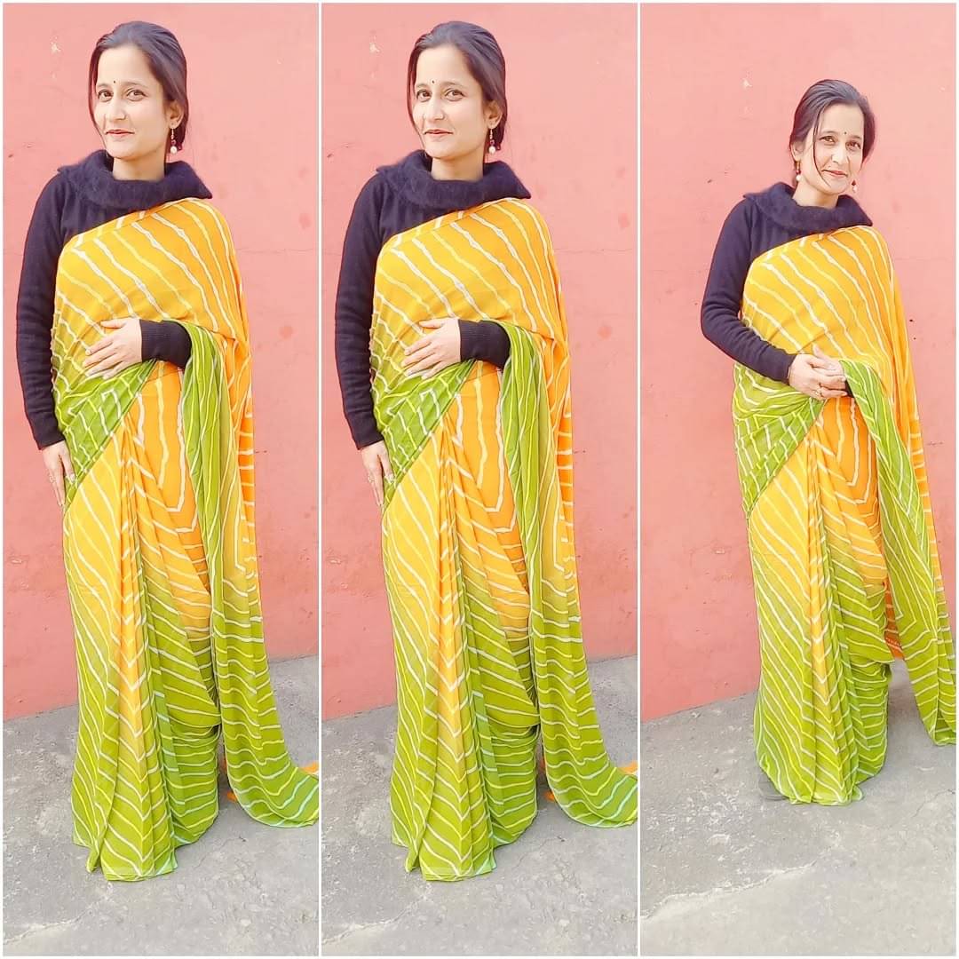 Kashvi Sarees Georgette Printed Ilkal Saree With Unstitched Blouse Piece ( Yellow )     			Kashvi Sarees Georgette Printed Ilkal Saree With Unstitched Blouse Piece ( Yellow )