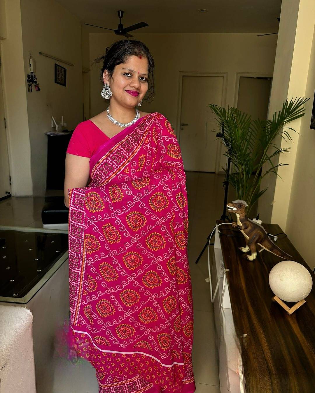 Kashvi Sarees Georgette Printed Ilkal Saree With Unstitched Blouse Piece ( Pink )     			Kashvi Sarees Georgette Printed Ilkal Saree With Unstitched Blouse Piece ( Pink )