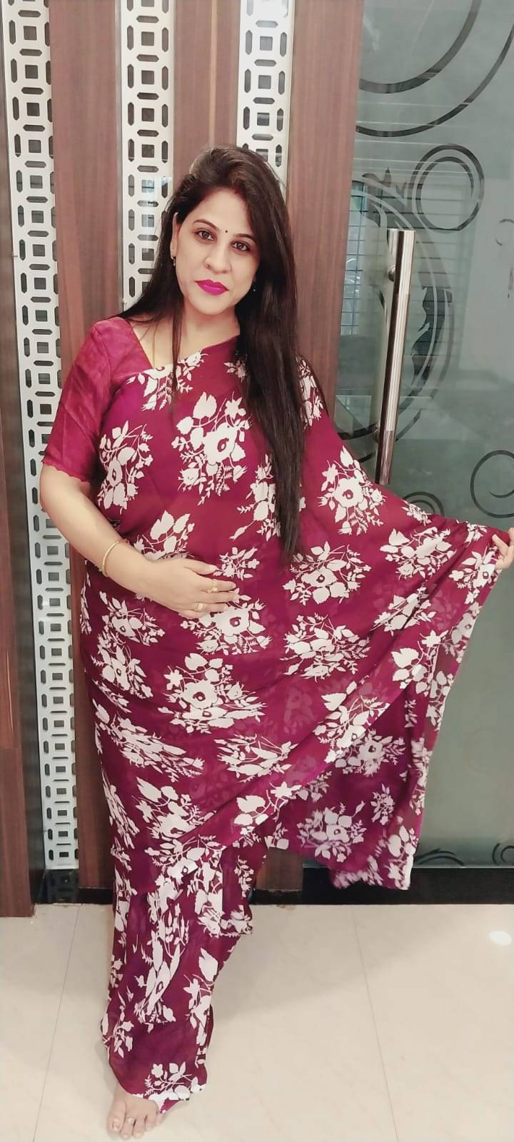 Kashvi Sarees Georgette Printed Ilkal Saree With Unstitched Blouse Piece ( Maroon )     			Kashvi Sarees Georgette Printed Ilkal Saree With Unstitched Blouse Piece ( Maroon )